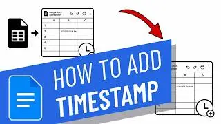 How to add a Timestamp time stamp in Google Docs Spreadsheet