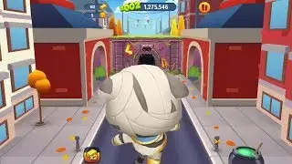 Talking Tom Gold Run Mummy Tom Escapes The Sewers From The Raccoon On A Spectacular Way