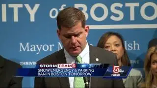 Boston mayor issues snow emergency, closes schools Thursday