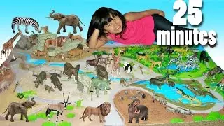 Educational Learn Animal Names and Sounds with Safari Playmat | Toy Animals for Kids