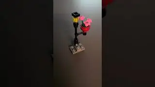 How to build a Lego Lamp post with a hanging flower basket