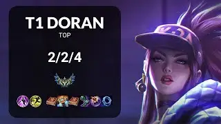 T1 Doran Akali vs Singed TOP - KR CHALLENGER Patch 15.9