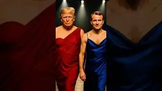 The President Runway | Funny Politics Video#shorts #trump #macron #ai#fashion #viral comedy #ai