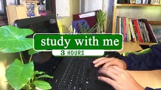 STUDY WITH ME | 3HOURS  | Background noise, Writing Sounds, 15 minutes break,