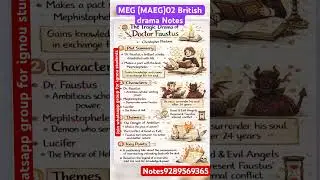MEG02British Drama Notes |The TRAGIC DRAMA of DR FAUSTUS #ignou #ignoumaenglish #ignouadmission2026