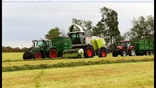 Silaging with Claas, Case, New Holland and Fendt.