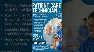 🚨 NOW ENROLLING: Patient Care Technician Program!
