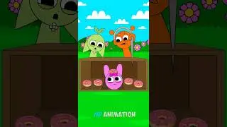 Collect all the donuts challenge Oren & Garden vs Pinki | Incredibox Sprunki #shorts