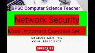 BPSC Computer Science Teacher | Network security Set - 1 | Most Important Question | #bpscteacher