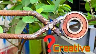 OLD bearing creative ideas for welder!!  DIY metal Punch!!