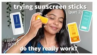 I tried the BEST sunscreen sticks in india so that you don't have to! 😱 (part 2) Honest review
