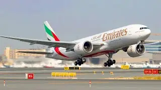 Beautiful View when landing EMIRATES Boeing 777-200 at Haneda Tokyo Airport MFS2020