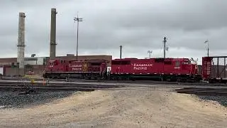 CP Manifest Train 240 Pulls into CP Rail&rsquo;s Winnipeg Yards with an SD60. (Sept 21. 2024)