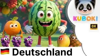 Fruchtlied f&uuml;r Kinder &ndash; Die gro&szlig;e Fruchtschlacht! 🍓🍌🍍