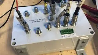 Analyzer and VNA testing of the 9 circle combiner box.