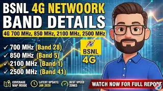 BSNL 4G 700 MhZ,850 mHz,2100 MhZ,2500 MhZ network Band All information ℹ️. Which is the best for you