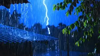 Heavy Rain on Tin Roof for Deep Sleep & Stress Relief | Powerful ASMR Thunder Sounds for Study Focus