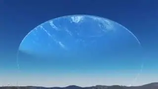 Artist&rsquo;s concept of a giant mirror orbiting Earth at the distance of the ISS (w/ambient sound added)