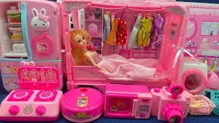 10 Minutes Satisfying with Unboxing Barbie Princess Bed & Refrigerator Playset ASMR | Review Toys