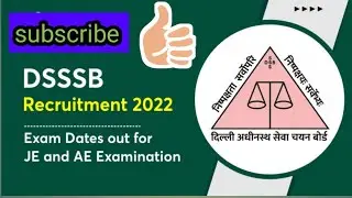 DSSSB AE and JE exam notification