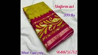 Battick sarees with Blouse 399 Rs ship Extra... uniform avl online payment only what'sapp 9688756762