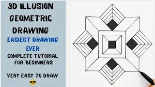 3D Optical Illusion Drawing on Graph Paper | Easy Geometric Art for Beginners