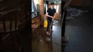 just a bit of fun with oscar on the mop cleaning up a mess