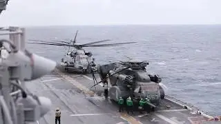 USS Kearsarge (LHD 3) Aircraft Prepared for Flight Operations