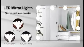 Hollywood Style LED Vanity Mirror Lights Kit with Dimmer and USB Phone Charger