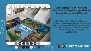 Cute Disney Pixar The Good Dinosaur Collage Poster Blanket Fleece Customized Blanket