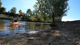 Kayak Coffee Stop on River Bank