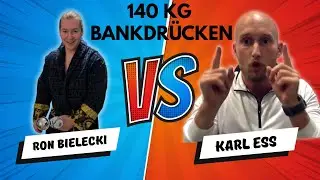 Ron Bielecki vs Karl Ess 140 KG Bankdr&uuml;cken! 100 Tage Fitness Challenge Tag 6