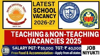 Latest Teaching & Non-Teaching Vacancies | Top Schools Hiring 2026-27 | Apply Now | High Salary Jobs