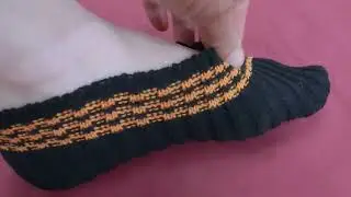 como fazer pantufa adulto em tricô à máquina