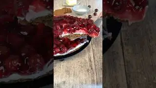 MonChou Pie | Creamy Cherry CheeseCake🍒 #shorts
