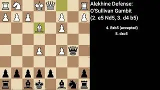 Alekhine Defense: O'Sullivan Gambit (3. d4 b5)
