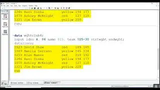 cls 26  E} Null input, F} Mixed input, Inpur specifications  double,single trailing, DATALINES STATE