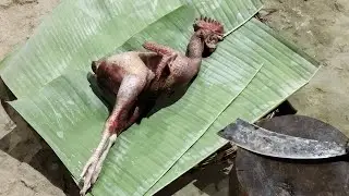 Chicken Curry Recipe In Village Style | Chicken Gravy Recipe |Chicken Cutting And Cooking In Village