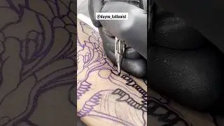 🔥EPIC! Tattoo Line work Close up #tattoo #tattooartist #shorts