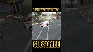 TRAIN V'S AMBULANCE #shortsking #tata #nexon #bussidmod #trafficjam  #offroad #bussid #overtake