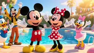 🌈🐭 Mickey & Minnie’s Great Colorful Water Pool Day Adventure 🐭🌈 | Fun 3D Cartoon for Kids🌈💦