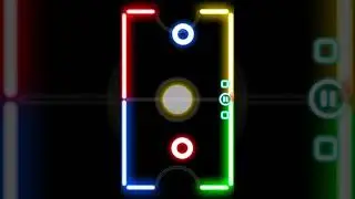 Glow Hockey gameplay