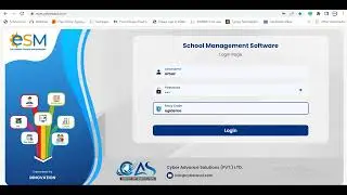Login Screen | eSM Electronic School Management |Cyber Advance Solutions