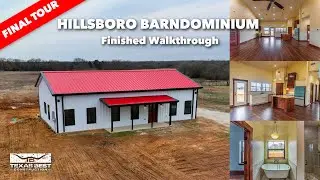 1,700sqft BARNDOMINIUM HOME TOUR in Hillsboro Texas