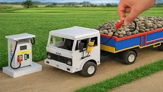 DIY Mini Truck Builds Strong Cement Bridge | Creative Engineering Construction Project