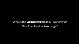 What's the the weirdest thing about working at One Acre Fund?