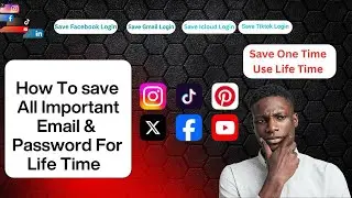 How To save All important Facebook and gmail Details/ Save one time use Life time/ Google sheet