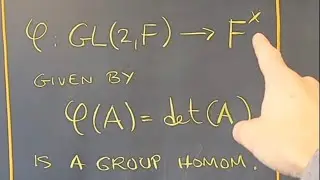 Example of group homomorphism and kernel