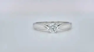 0.40 Carat Diamond Engagement Ring with Tapered Band - Orogem Jewelers