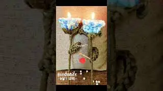 CrochetFlower TLight Holder #sanbari #handmade #crochetflower #crochet #businesswomen #crochetstore